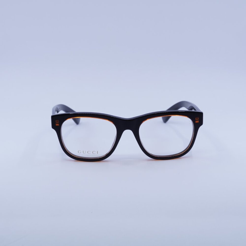 Gucci GG1796O 003 Eyeglasses Burgundy Crystal on Black 52mm Square Frame - Picture 2 of 9